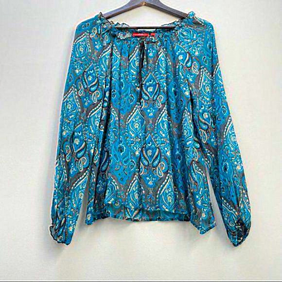 Oscar‎ De LA Renta Blouse Women Size 12 - Picture 1 of 7